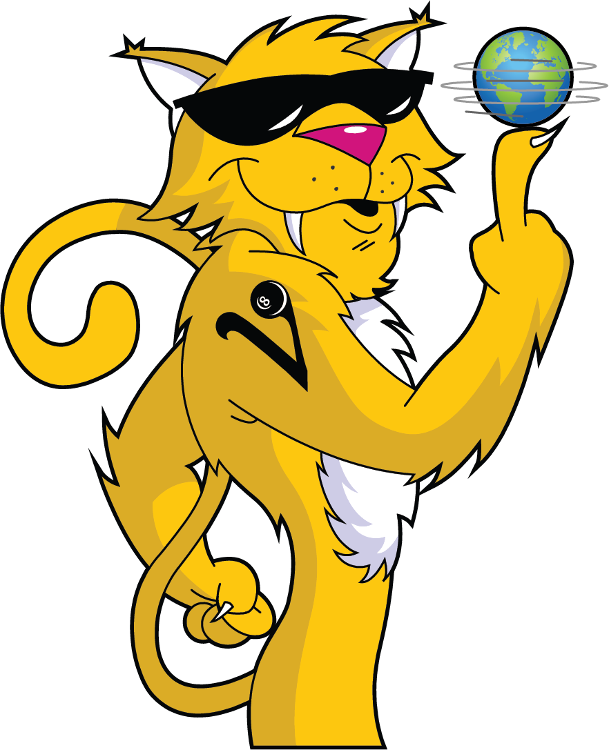 Charlie spins a globe on his finger